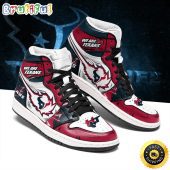 NFL Houston Texans Red White Air Jordan 1 High Sneakers