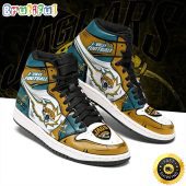NFL Jacksonville Jaguars Gold Teal Air Jordan 1 High Sneakers