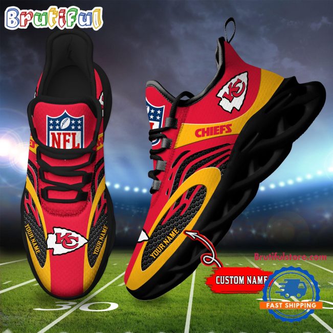NFL Kansas City Chiefs Football Logo Team New Design Max Soul Shoes Sneaker