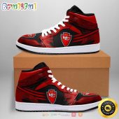 NFL Kansas City Chiefs Red Black Air Jordan 1 High Sneakers For Fans