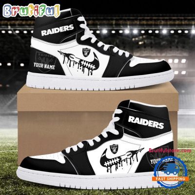 NFL Las Vegas Raiders New Season Custom Air Jordan 1 Hightop Shoes