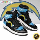 NFL Los Angeles Chargers Black Blue Air Jordan 1 High Sneakers