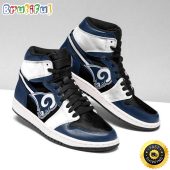 NFL Los Angeles Rams Dark Blue White Edition Air Jordan 1 High Sneakers