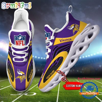 NFL Minnesota Vikings Football Logo Team New Design Max Soul Shoes Sneaker