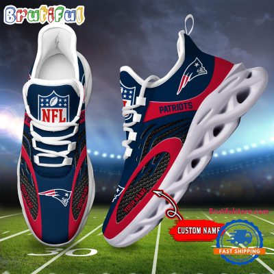 NFL New England Patriots Football Logo Team New Design Max Soul Shoes Sneaker