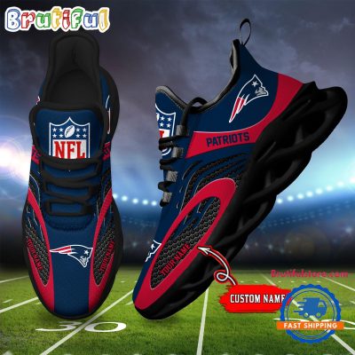 NFL New England Patriots Football Logo Team New Design Max Soul Shoes Sneaker