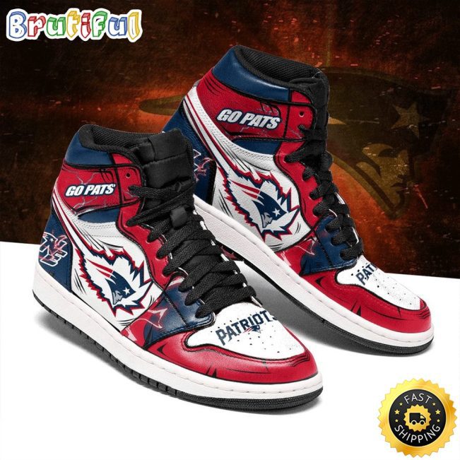 NFL New England Patriots Red White Air Jordan 1 High Sneakers