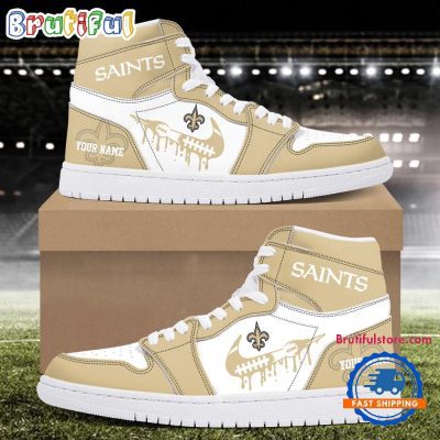NFL New Orleans Saints New Season Custom Air Jordan 1 Hightop Shoes