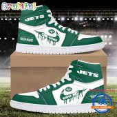 NFL New York Jets New Season Custom Air Jordan 1 Hightop Shoes