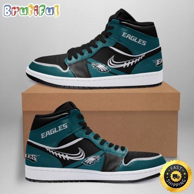 NFL Philadelphia Eagles Air Jordan 1 Shoes Sleek Jordan 1 Shoes