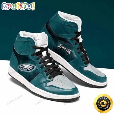NFL Philadelphia Eagles Green Grey Air Jordan 1 High Sneakers