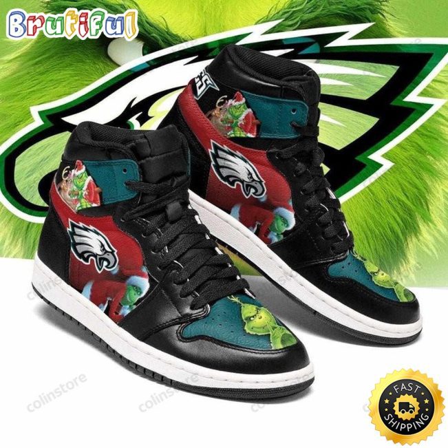 NFL Philadelphia Eagles The Grinch Air Jordan 1 High Sneakers