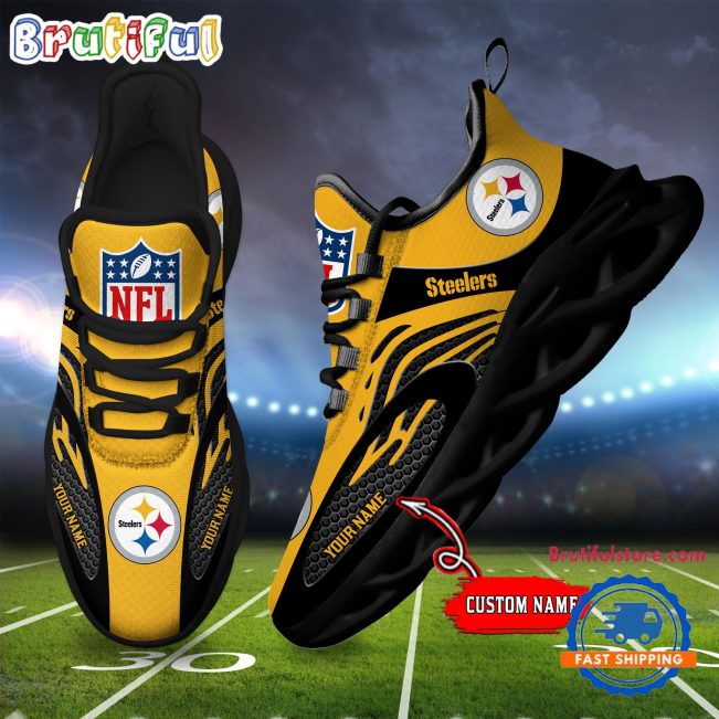 NFL Pittsburgh Steelers Football Logo Team New Design Max Soul Shoes Sneaker