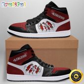 NFL San Francisco 49ers Red Black Scratch Air Jordan 1 High Sneakers