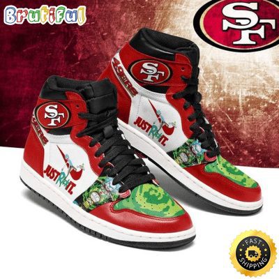 NFL San Francisco 49ers Red White Green Air Jordan 1 High Sneakers