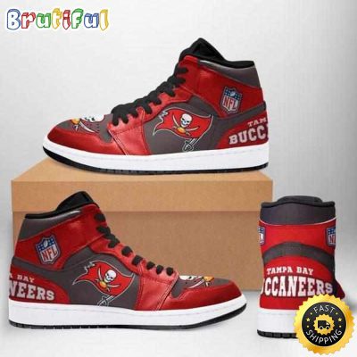 NFL Tampa Bay Buccaneers Red Grey Air Jordan 1 High Sneakers
