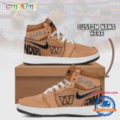NFL Washington Commanders Brown Air Jordan 1 Hightop Shoes