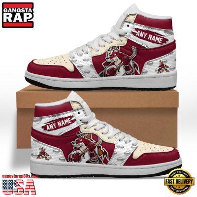 NHL Arizona Coyotes Team Mascot New Design Custom Name Air Jordan 1 Shoes - soulcals
