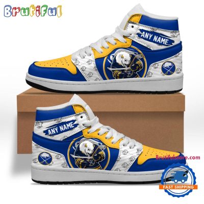 NHL Buffalo Sabres Team Mascot Design Air Jordan 1 Hightop Shoes