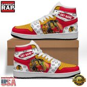 NHL Chicago Blackhawks Team Mascot New Design Custom Name Air Jordan 1 Shoes - soulcals