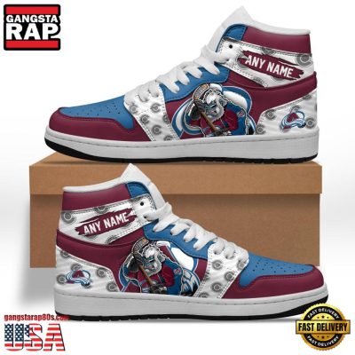 NHL Colorado Avalanche Team Mascot New Design Custom Name Air Jordan 1 Shoes - soulcals