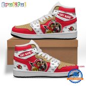 NHL Ottawa Senators Team Mascot Design Air Jordan 1 Hightop Shoes