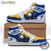 NHL St. Louis Blues Team Mascot Design Air Jordan 1 Hightop Shoes