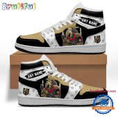 NHL Vegas Golden Knights Team Mascot Design Air Jordan 1 Hightop Shoes
