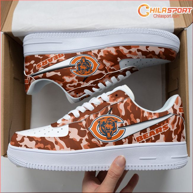 Nike Air Force 1 Chicago Bears Stylish Sneakers Unique Design Shoes - soulcals