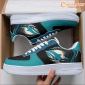 Nike Air Force 1 Miami Dolphins Stylish Sneakers Perfect Gift for Sport Fans - soulcals