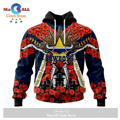 North Queensland Cowboys - Specialized 2023 Anzac Jersey Concepts Hoodie Sweatshirt 3D LIMITED EDITION -soulcals