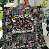 NRL Penrith Panthers Three Peat Premiers 2023 Quilt Blanket
