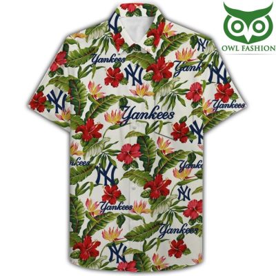 New York Yankees tropical COMBO HAWAII SHIRT SHORTS FLIP FLOPS