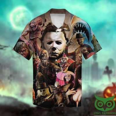 Halloween Characters Horrified Combo Flip Flop and Combo Hawaiian Shirt Shorts