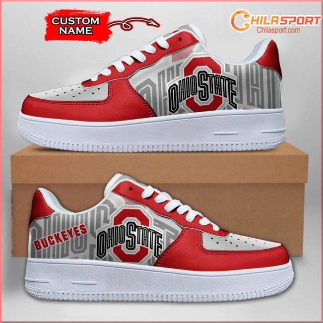 Ohio State Buckeyes Air Low Top AF1 Sneakers Stylish NCAA Shoes for Men and Women Gift Ideas - soulcals