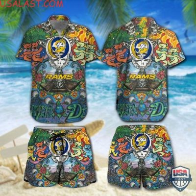 Nfl Los Angeles Rams Grateful Dead Bears Hawaiian Shirt And Shorts - Hot Sale 2025