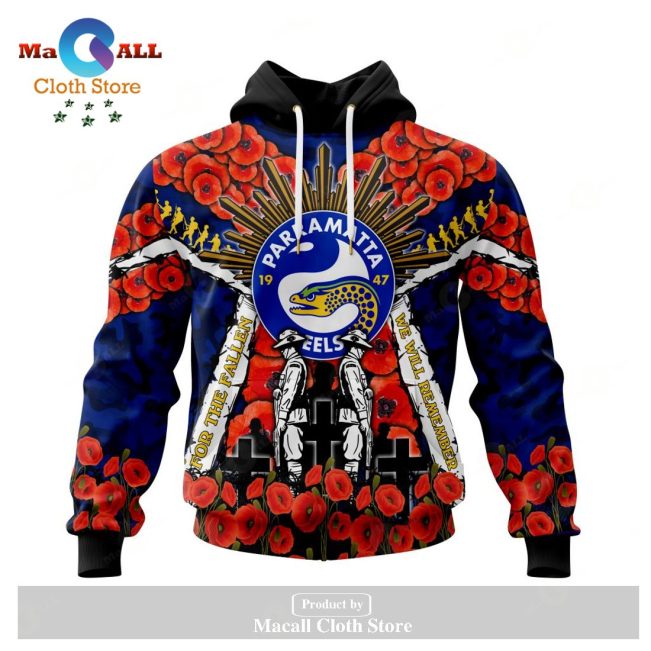 Parramatta Eels - Specialized 2023 Anzac Jersey Concepts Hoodie Sweatshirt 3D LIMITED EDITION -soulcals