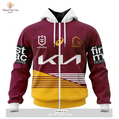Personalize NRL Brisbane Broncos Home Kits 2023 Hoodie Sweatshirt 3D -soulcals