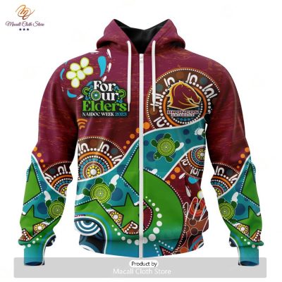 Personalize NRL Brisbane Broncos Special Design For NAIDOC Week For Our Elders Hoodie Sweatshirt 3D -soulcals