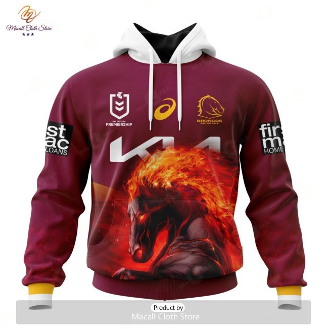 Personalize NRL Brisbane Broncos Special Design With Team's Signature Hoodie Sweatshirt 3D -soulcals