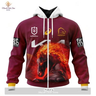 Personalize NRL Brisbane Broncos Special Design With Team's Signature Hoodie Sweatshirt 3D -soulcals