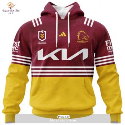Personalize NRL Brisbane Broncos Special Heritage 1 Design Hoodie Sweatshirt 3D -soulcals