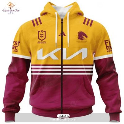 Personalize NRL Brisbane Broncos Special Heritage 2 Design Hoodie Sweatshirt 3D -soulcals