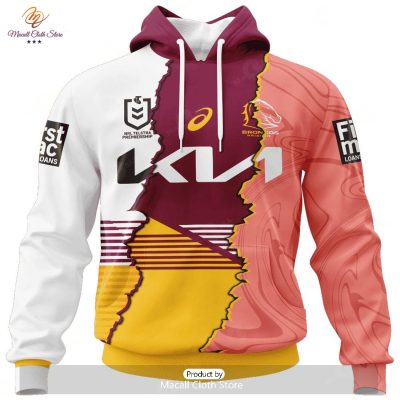 Personalize NRL Brisbane Broncos Special Mix Jersey Hoodie Sweatshirt 3D -soulcals
