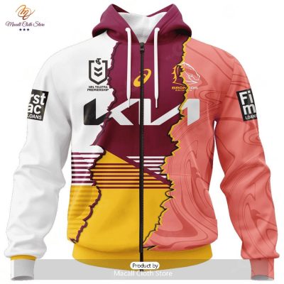 Personalize NRL Brisbane Broncos Special Mix Jersey Hoodie Sweatshirt 3D -soulcals