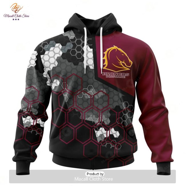Personalize NRL Brisbane Broncos Special Motocross Concept Hoodie Sweatshirt 3D -soulcals