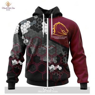 Personalize NRL Brisbane Broncos Special Motocross Concept Hoodie Sweatshirt 3D -soulcals