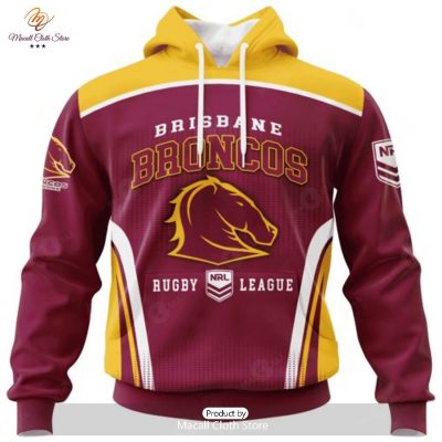 Personalize NRL Brisbane Broncos Special Sideline Design Hoodie Sweatshirt 3D -soulcals