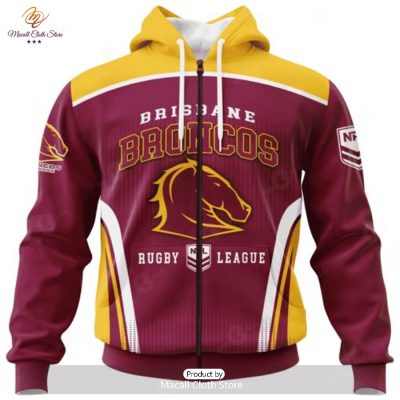 Personalize NRL Brisbane Broncos Special Sideline Design Hoodie Sweatshirt 3D -soulcals