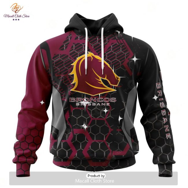 Personalize NRL Brisbane Broncos _ Specialized Design With MotoCross Syle Hoodie Sweatshirt 3D -soulcals
